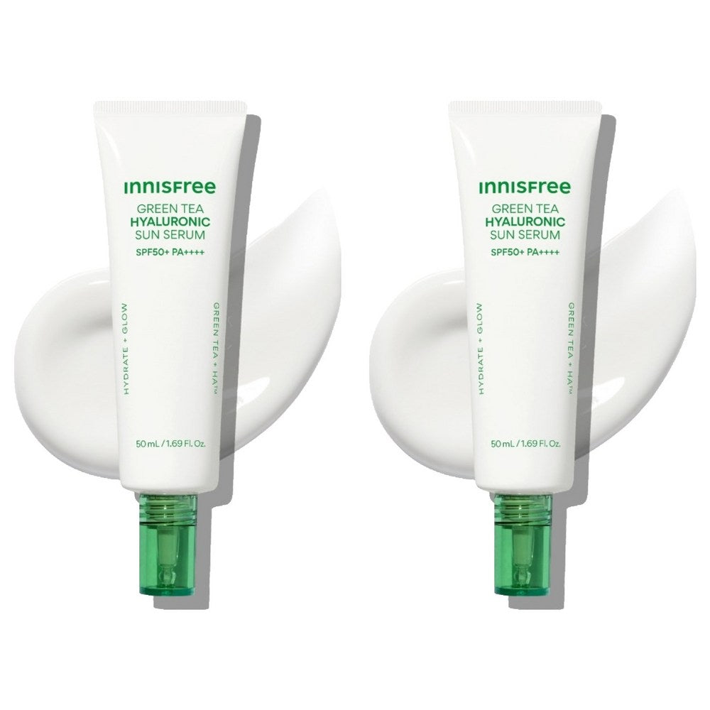 Innisfree Green Tea Hyaluronic Acid Calming Moisture Sun Serum SPF50+ PA++++
