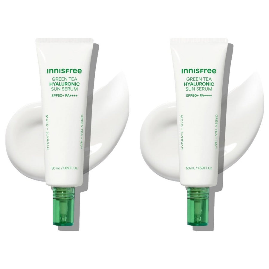 Innisfree Green Tea Hyaluronic Acid Calming Moisture Sun Serum SPF50+ PA++++