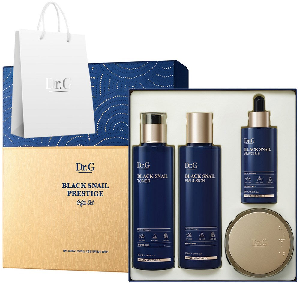 Dr.G Black Snail Prestige Toner + Emulsion + Ampoule + Cream 50ml + Shopping Bag 4-Piece Set