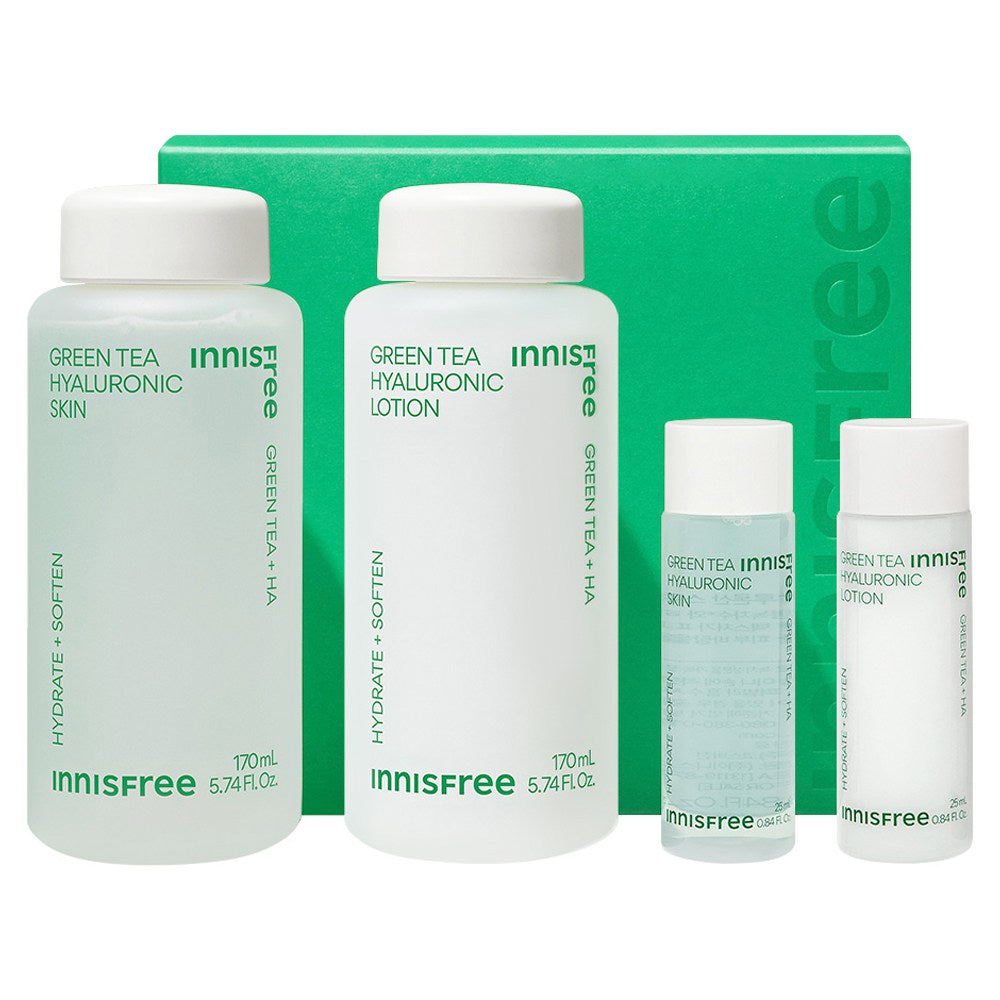 Innisfree Green Tea Hyaluronic Acid Skincare Set